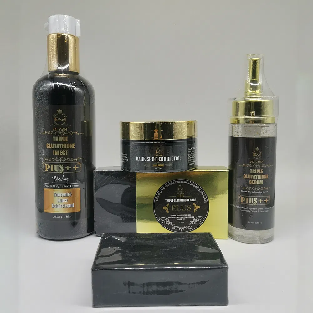 OEM Proprietary Brand Brightening Whitening Skin Cream Soap Serum Body Lotion Double Glutathione Serum Set