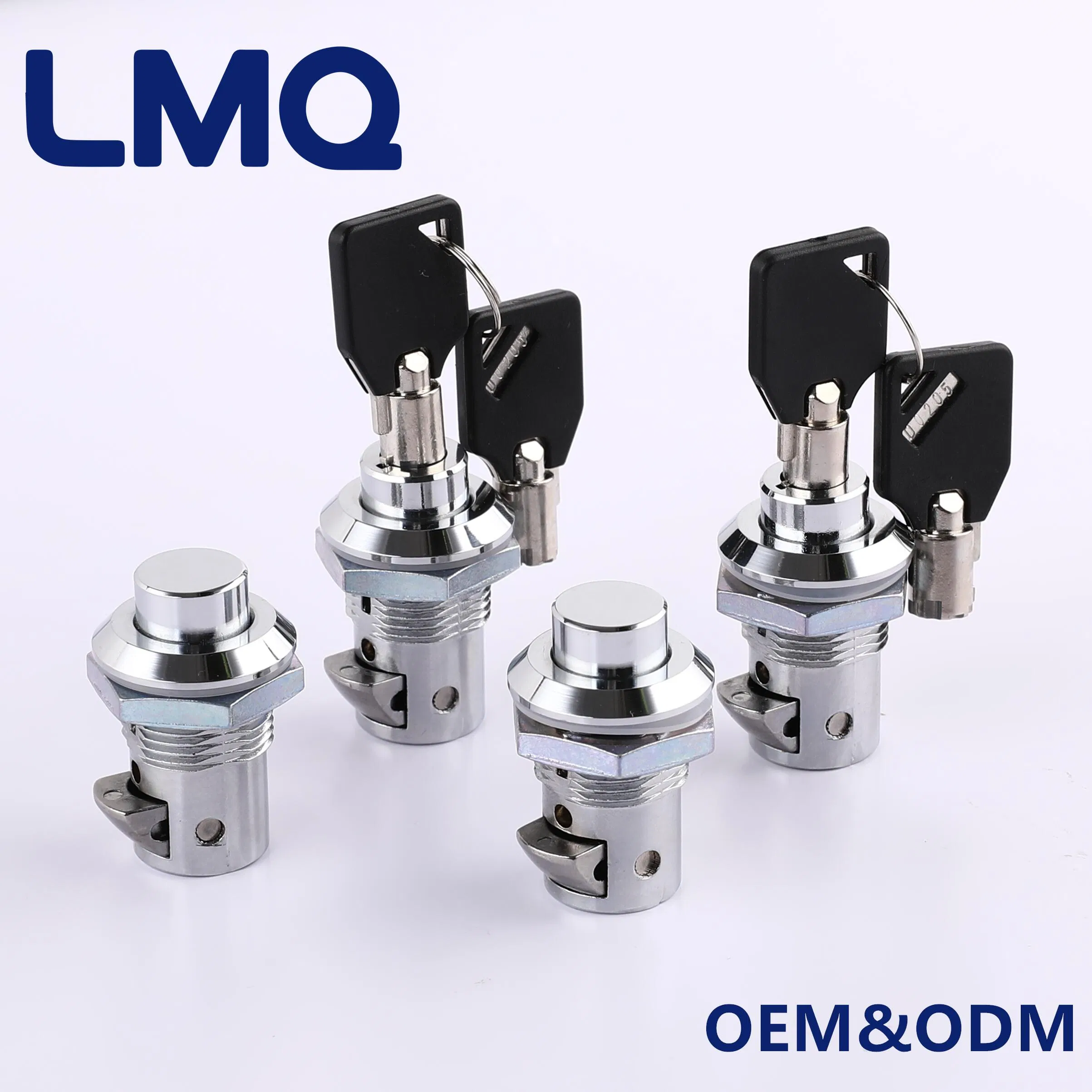 Customized Cabinet Door Drawer Lock Zinc Die, Bright Chrome Button Slam Door Cam Slam Stainless Steel Push to Close Latch with Pop-out Knob