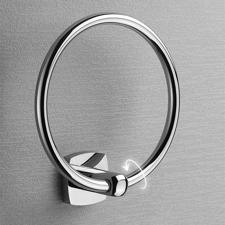 Латунное кольцо для полотенца, хром