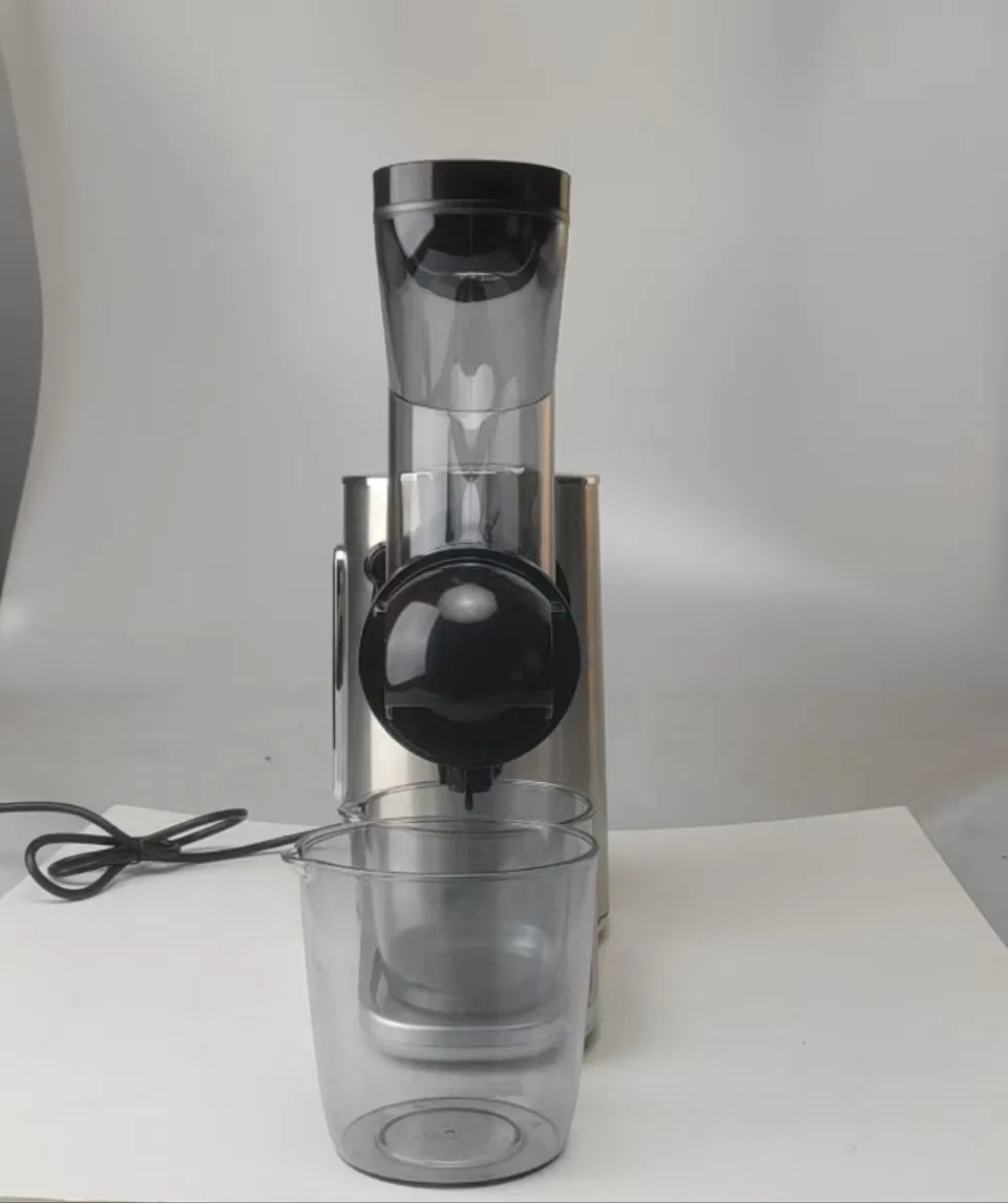 New Stainless Steel 200W Electric Centrifugal Slow Juicer Machine Cold Press Extraction with Reverse Function for Household Use