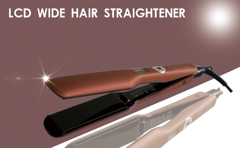 LCD Hair Straightener with Wide Plate