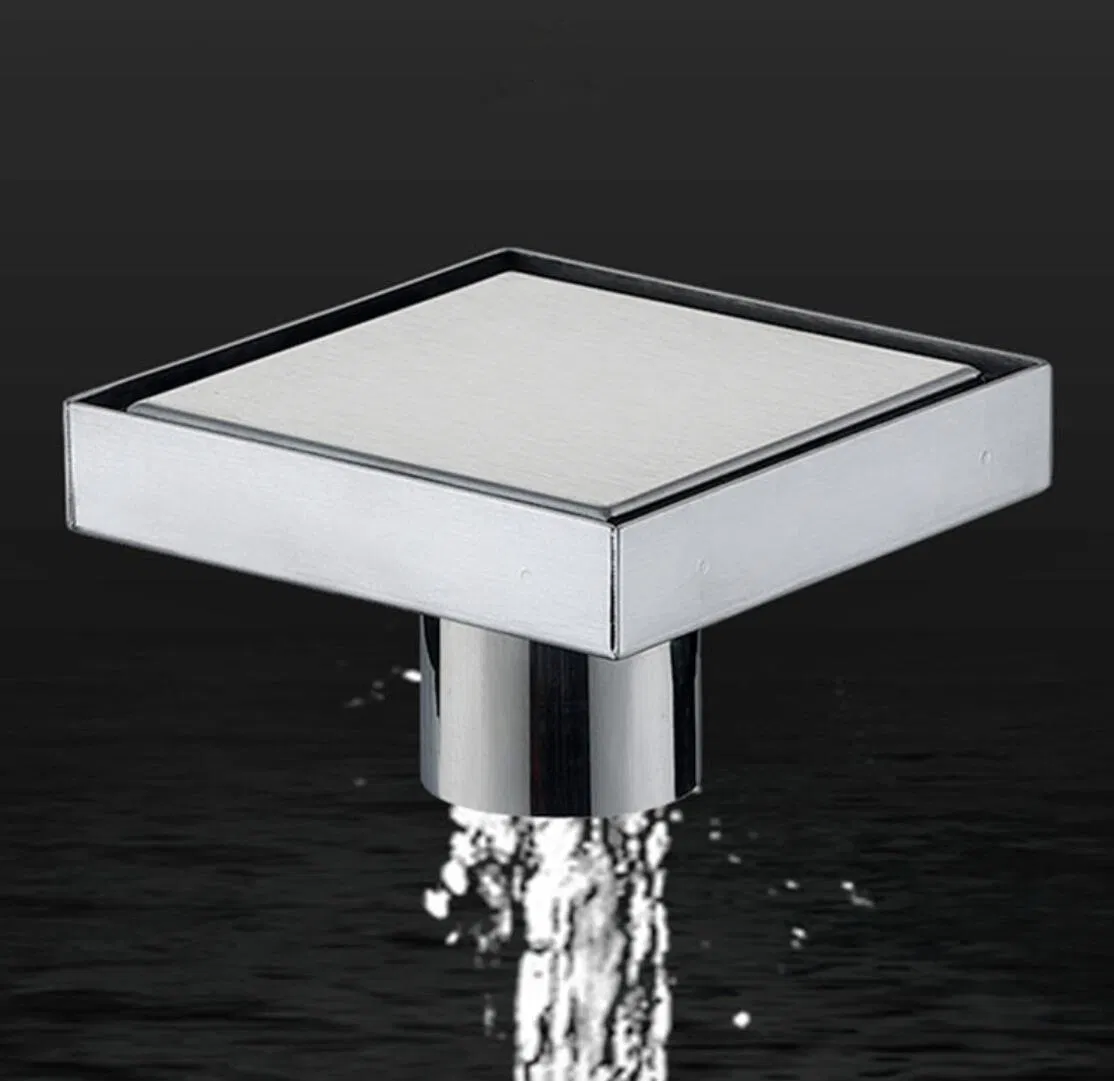 10*10cm Bathroom Shower Stainless Steel Drain Square Floor Drain