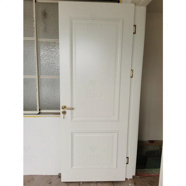 Waterproof Soundproof Interior Timber Door for Residential Rooms Premium White Pvcmdf