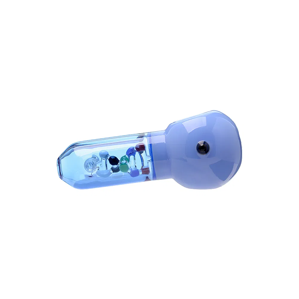 Spinning DNA Glass Hand Pipe Spoon Pipe Glass Smoking Pipe Factory Wholesale