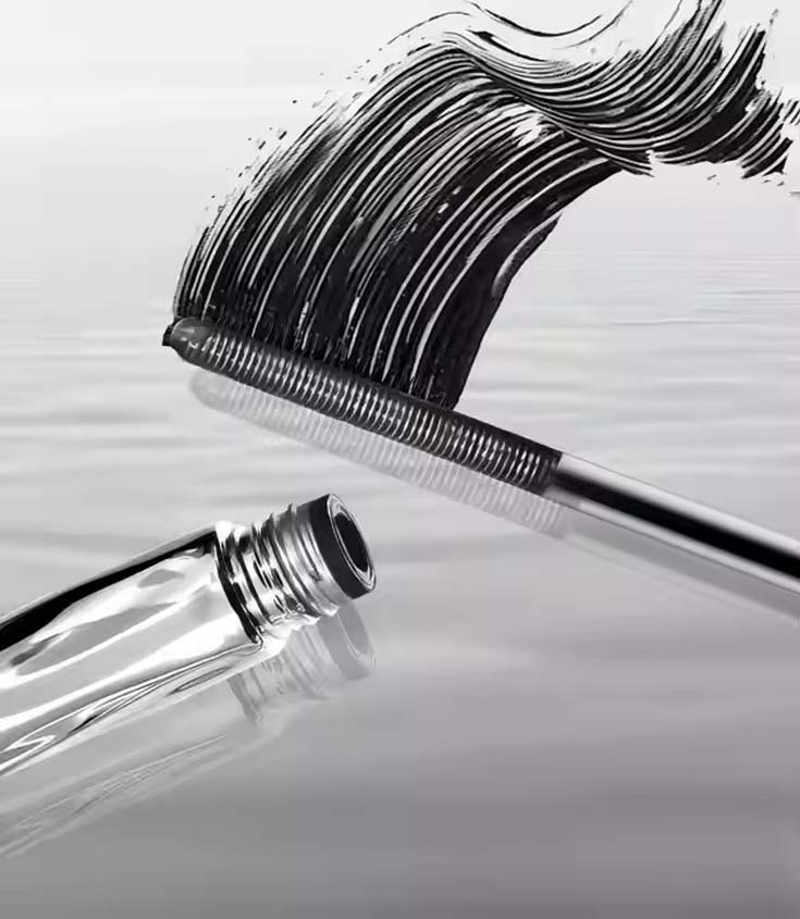 Small Silver Mascara, Naturally Thick, Curly, Durable, Waterproof, Non Smudging, Steel Pipe Eyelash Base
