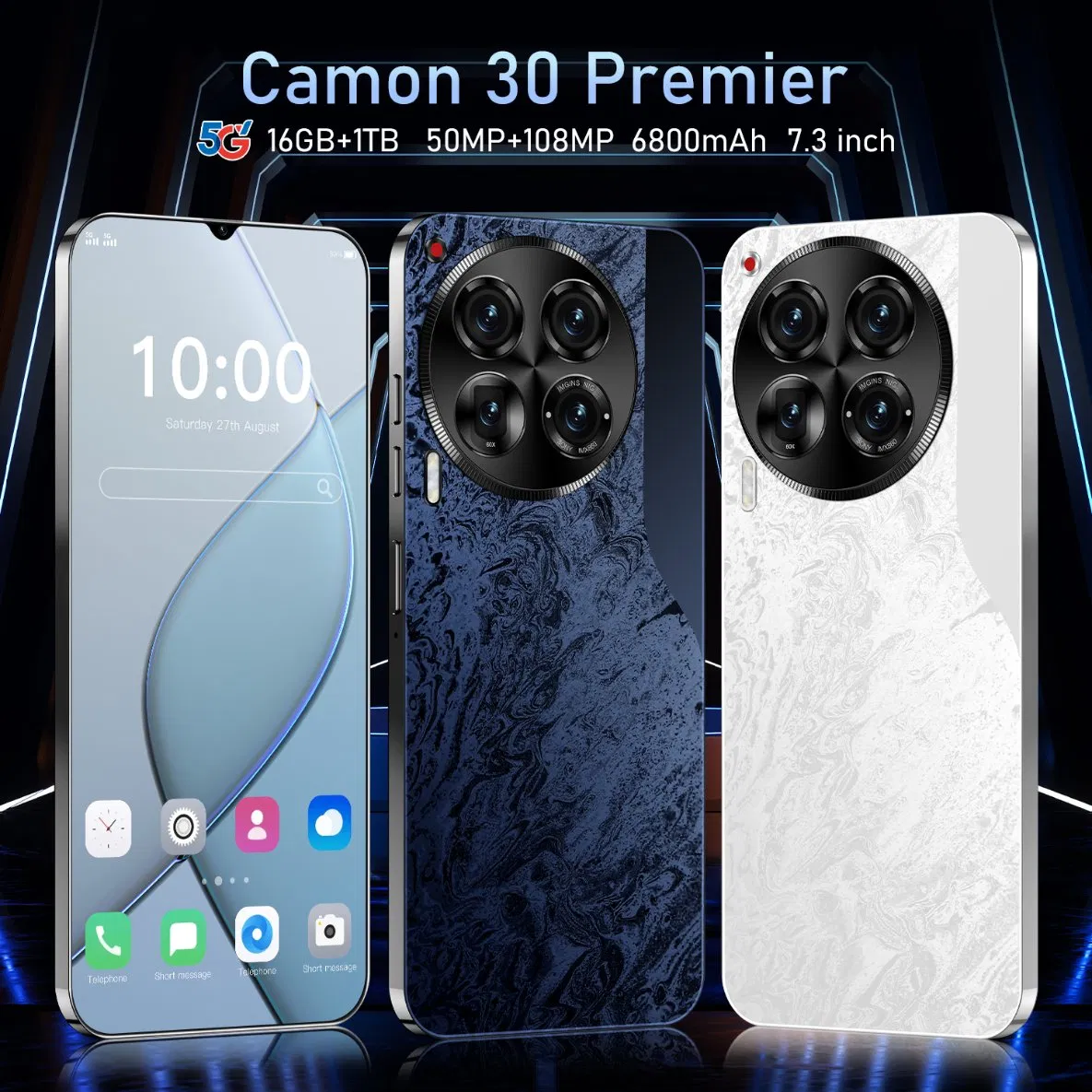 Смартфон C30 PRO 7.3 дюйма, 16ГБ+1ТБ, 108МП, 6800мАч