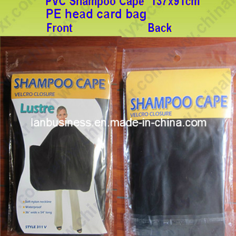 Disposable PE Shampoo Cape for Hair Salon