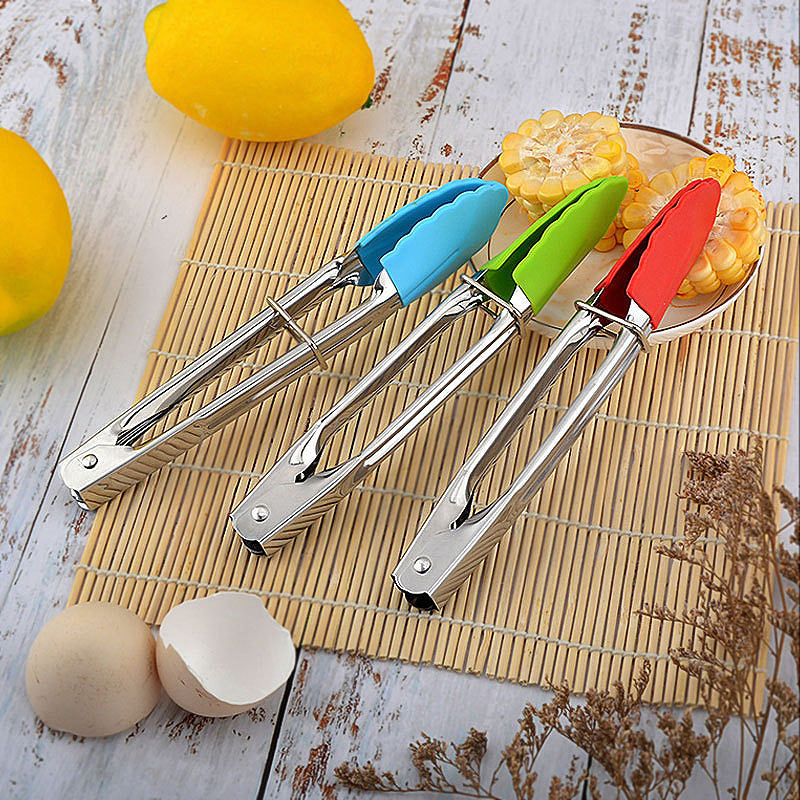 Food Serving Tong Stainless Steel BBQ Clip Clamps Barbecue Tongs