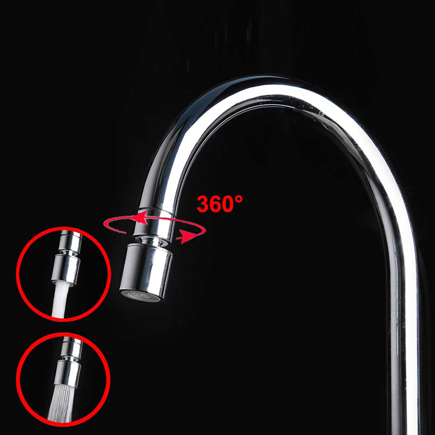 Hibbert Dual Function 2-Flow Faucet Aerator, 360-Degree Swivel Aerator for Kitchen Sink Dual Spray, with Gasket Faucet Replacement Part