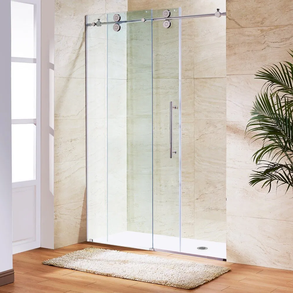 Stainless Steel Frameless Sliding Shower Glass Door Shower Enclosure