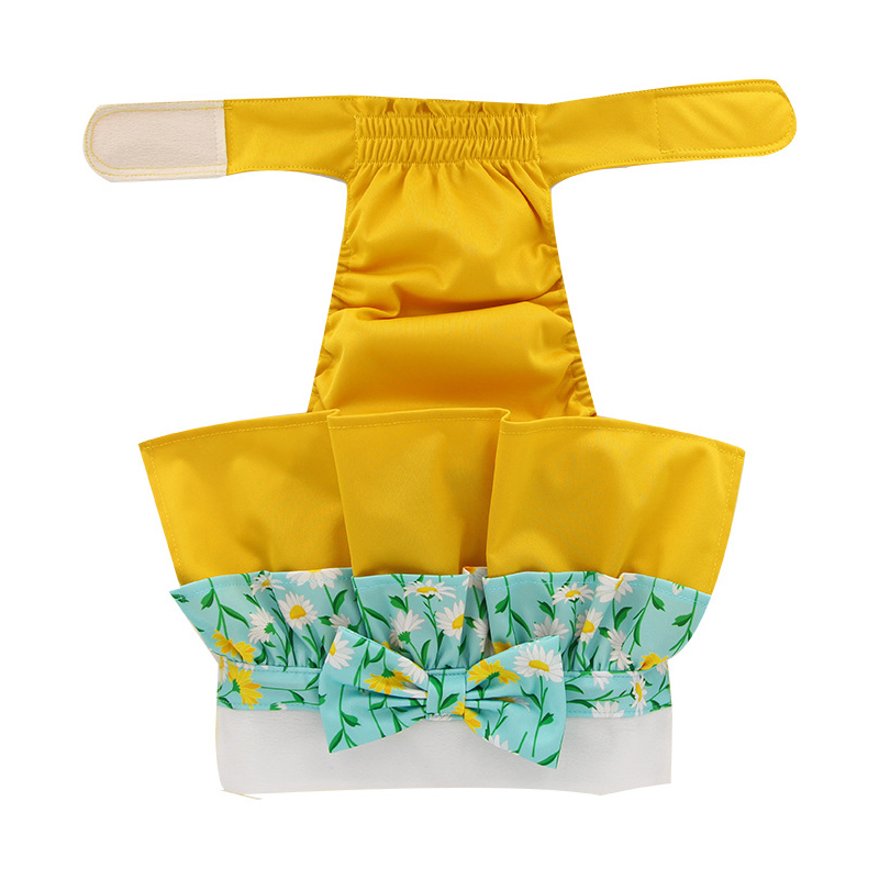 Pet Menstrual Pants, Anti-Disturbance Female Dog Menstrual Safety Pants, Bow-Tie Dog Hygiene Diapers