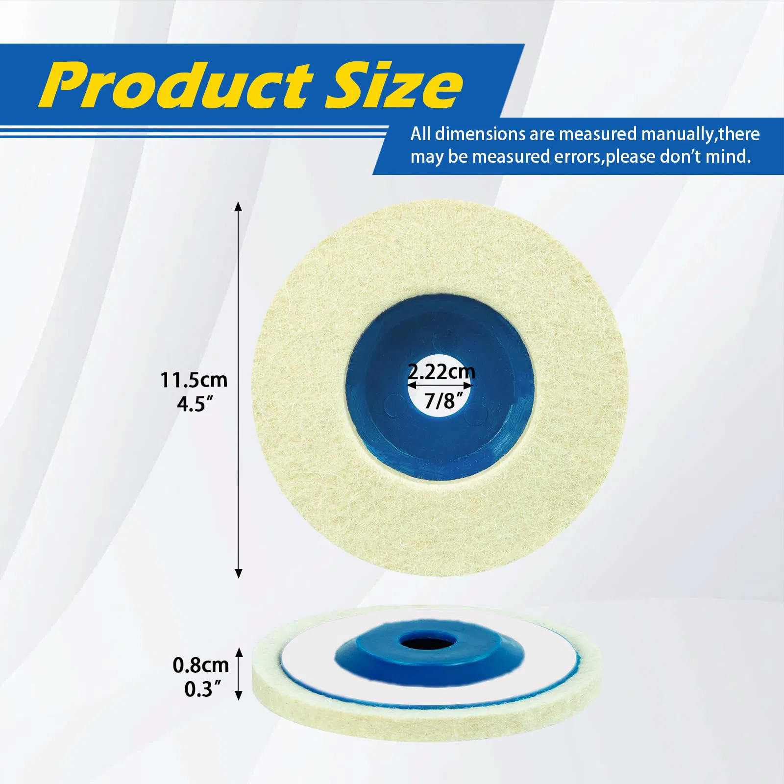 4-1/2 Inch Wool Felt Polishing Wheel Disc Wool