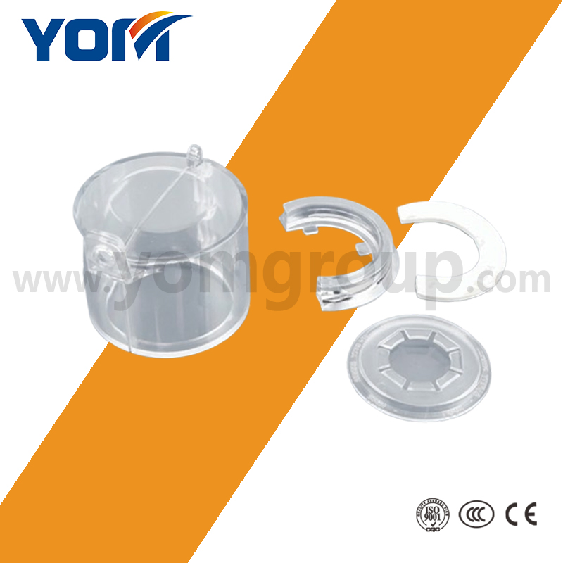 Button Lockout with Transparent High-Strength Glass Resin PC