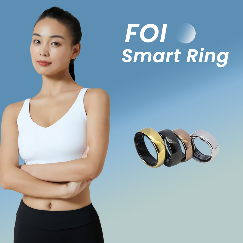 Smart Ring Sleep Monitoring Fitness Tracker Waterproof Bluetooth Sports Ring