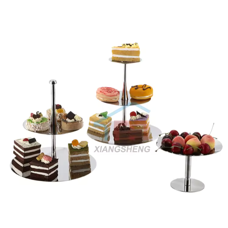 Xiangsheng Fully 304 Stainless Steel Food Display Stand Buffet Food Riser