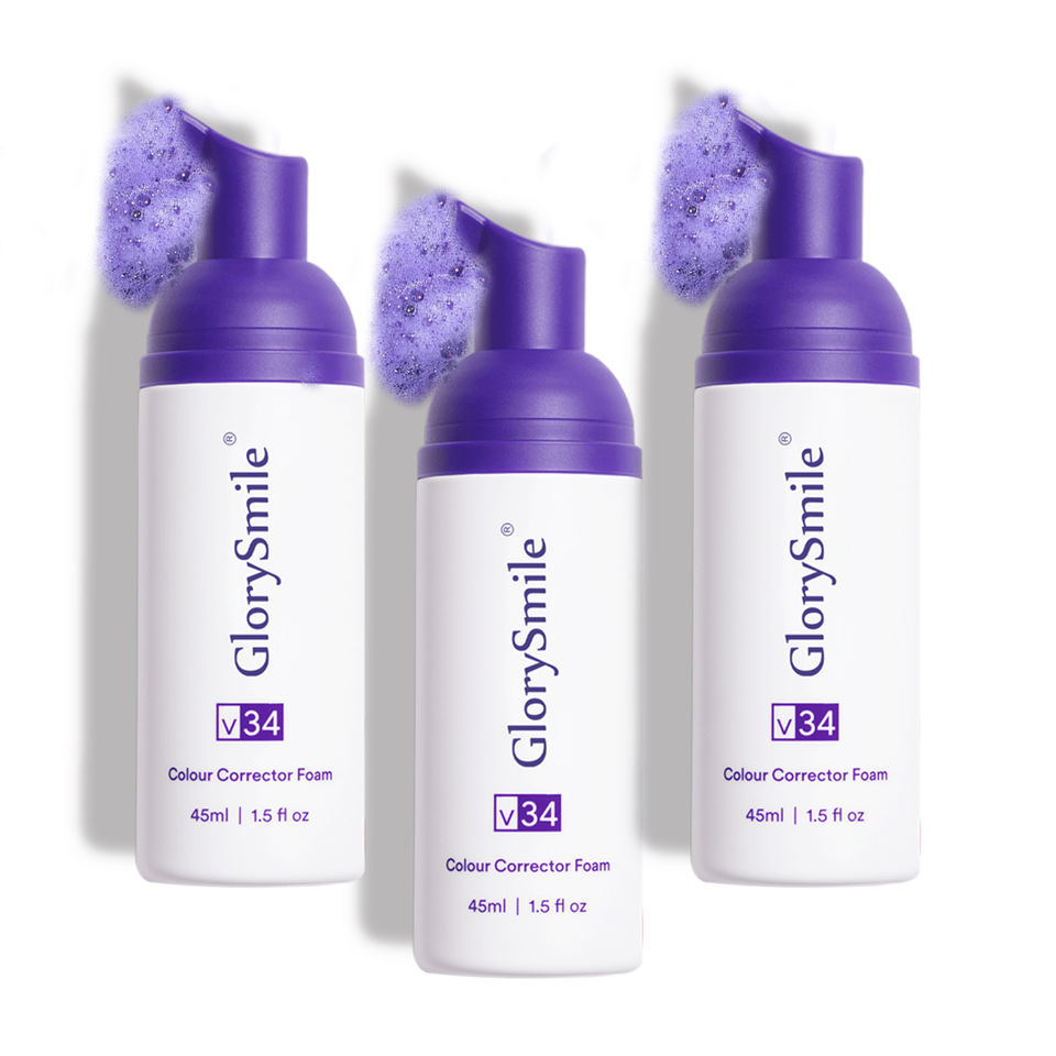 Wholesale Professional Private Label V34 Colour Corrector Teeth Whitening Foam Toothpaste