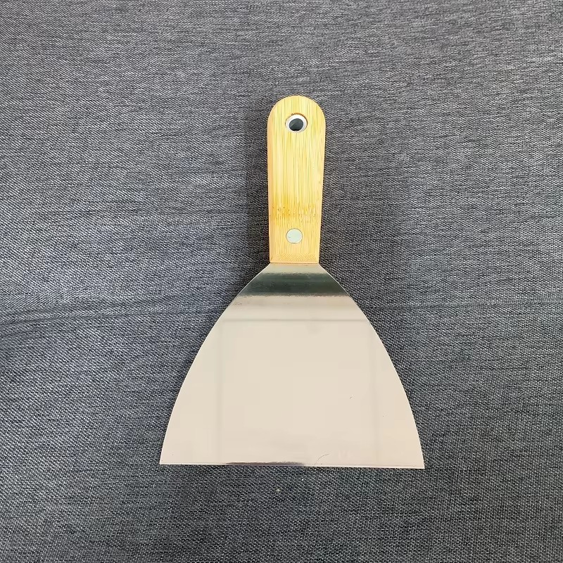 Premium Steel Wide Putty Knife with Wooden Handle Professional Wall Putty Tool