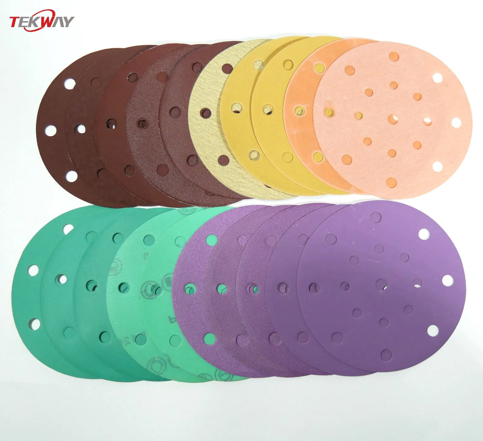 Шлифовальные диски TEKWAY 150 мм, желтые, алюминиевый оксид