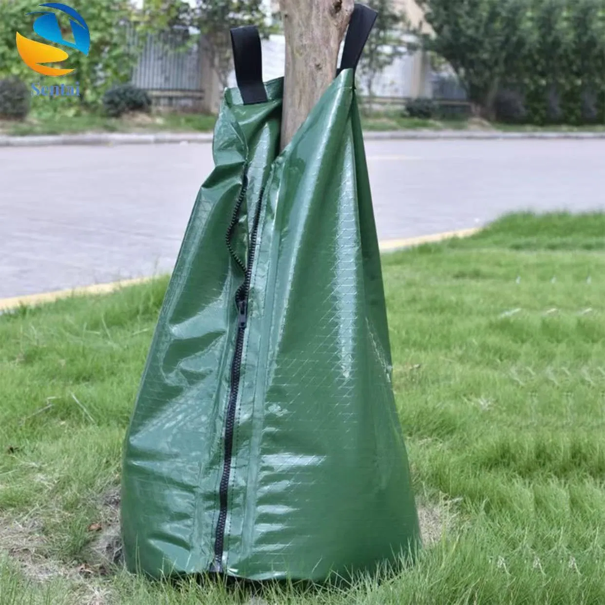 Install a Tree Watering Bag a 20 Gallon Tree Watering Bag Made of Durable PVC Material Which Is an Ideal Choice for Garden Watering
