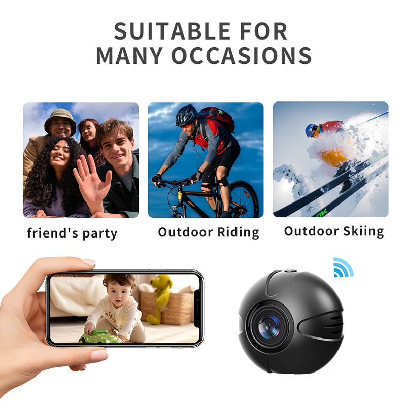 New X3 Mini Smart Motion CCTV Camera HD 1080P WiFi Baby Pet Monitor Wireless Night Vision 400mAh Smart Home Micro CCTV Camera