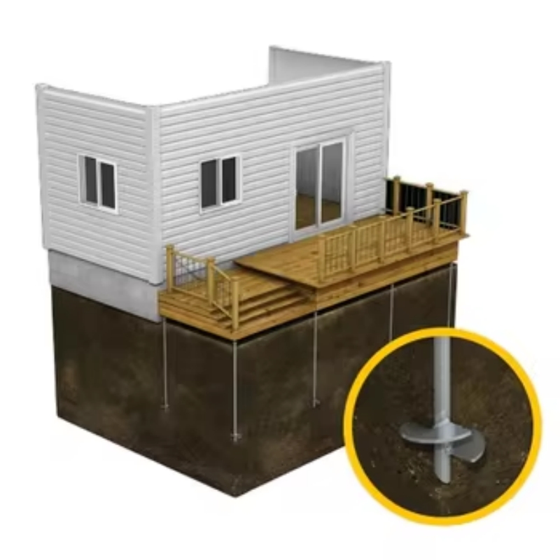 Solar Mounting Ground Anchor Helical Piles for Foundations