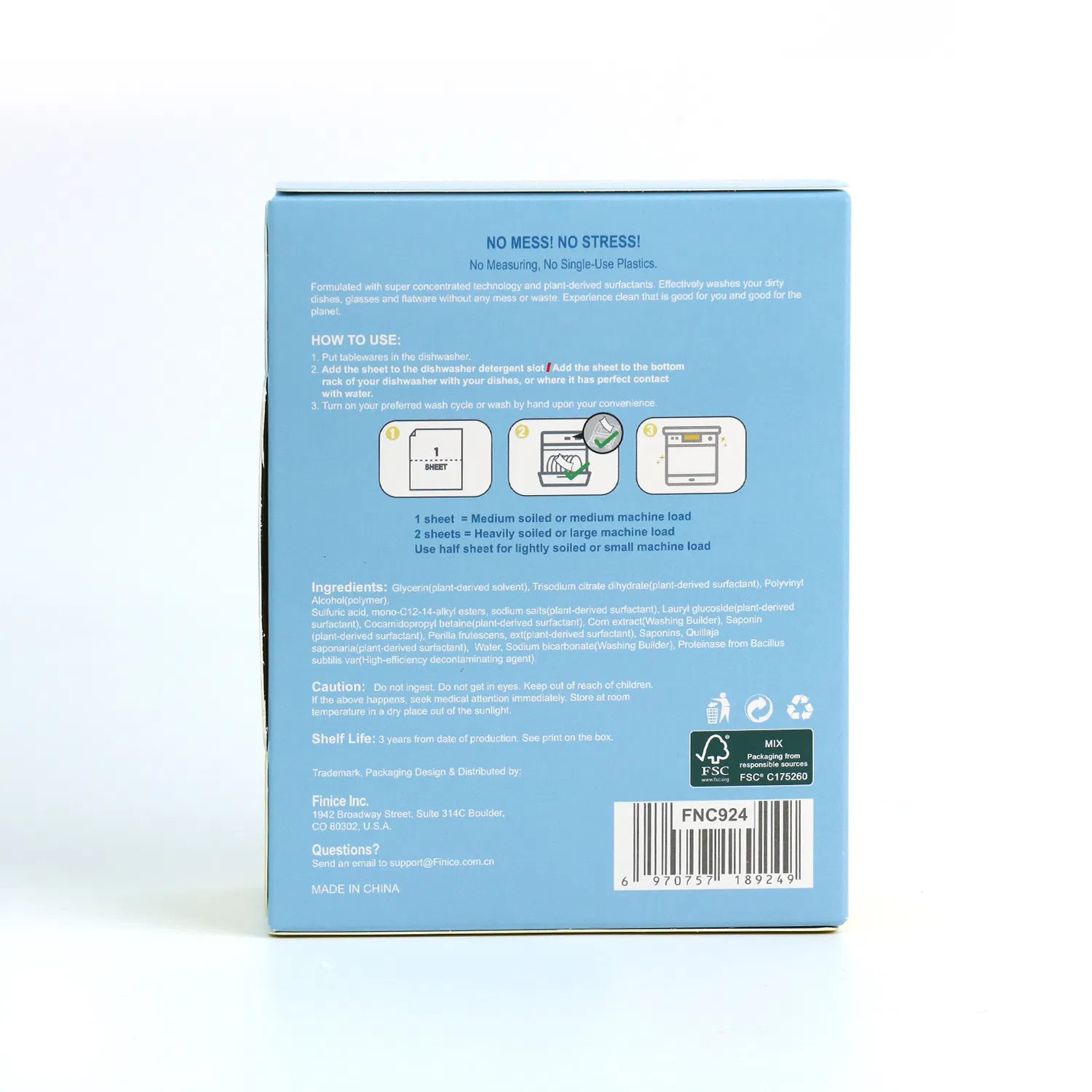 Fnc924 Finice Super Cleaning Power Dishwasher Tablets for Auto Dish-Washing Machine