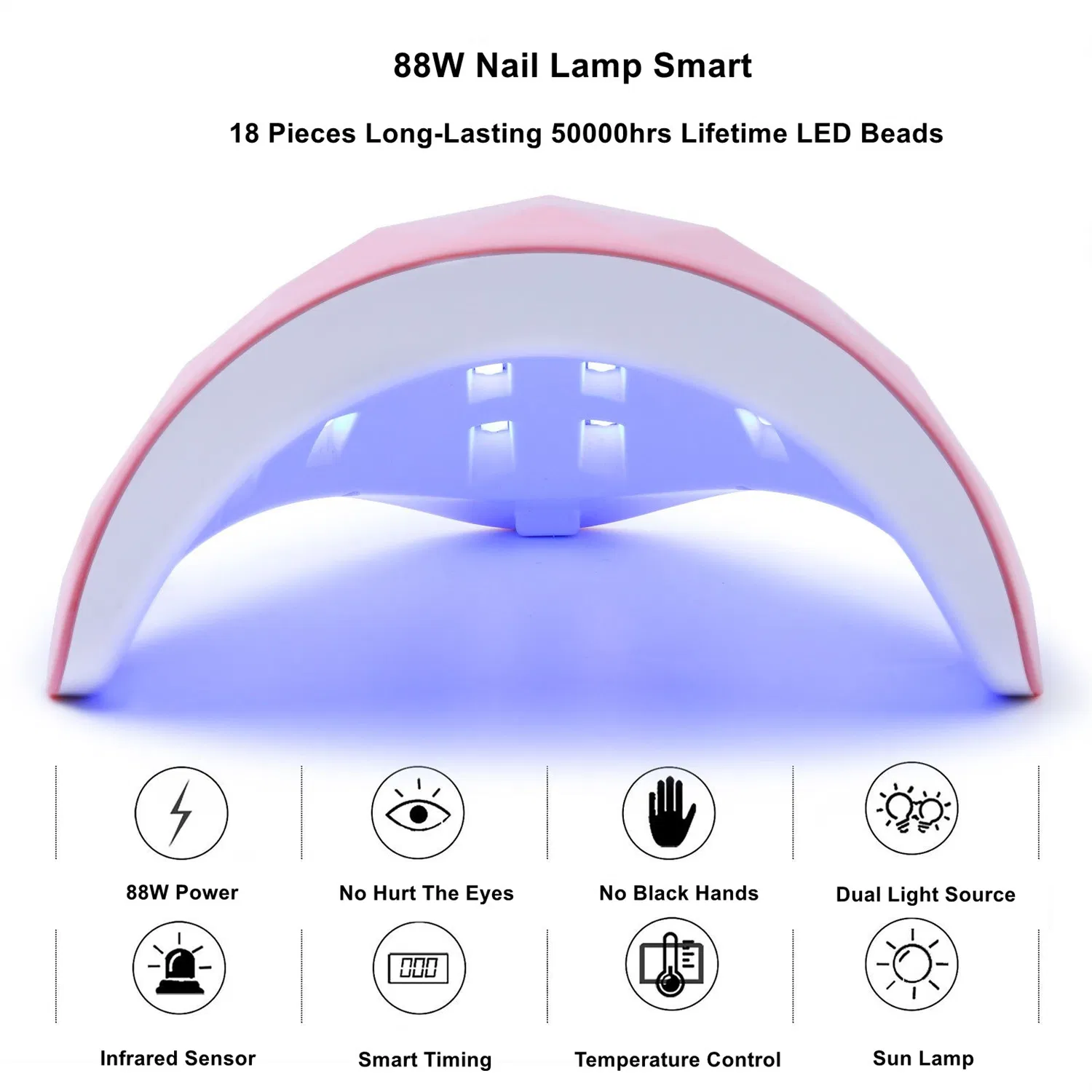 New 88W Nail UV Lamp USB Source Nail Phototherapy Lamp Nail Curing Lamp