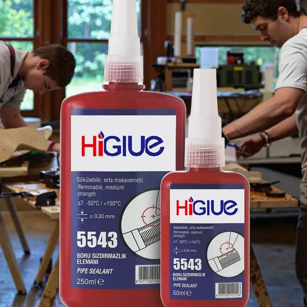 5543 High Strength Clear Anaerobic Acrylic Liquid PTFE Thread Sealant for Construction Transportation