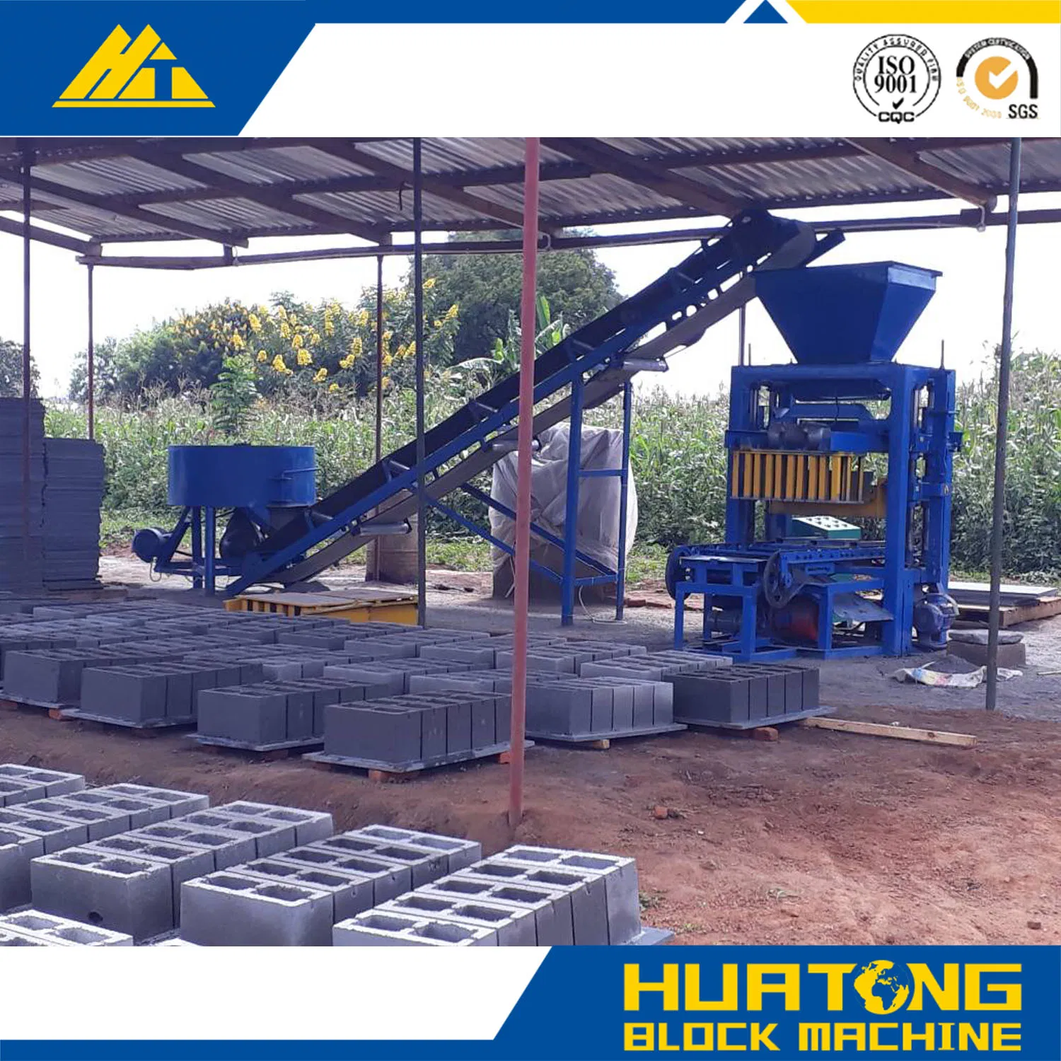 Qtj4-30 Efficient Concrete Block and Paver Brick Manufacturing Solution