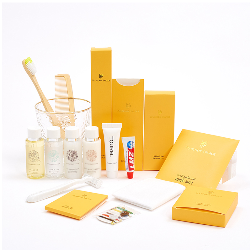 Custom 5 Star Hotel Guest Room Eco Friendly Biodegradable Bamboo Disposable Amenities Toiletries Set