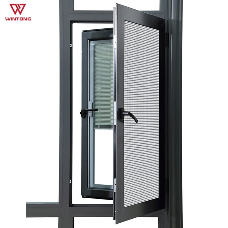 New Design Thermal Break Heat Insulation Aluminum Window Aluminium French Window Casement Glass Window