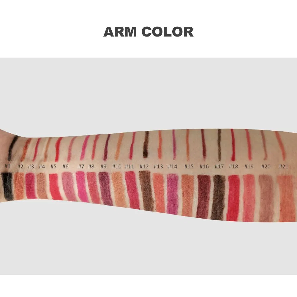 High Pigment Matte 24 Hour Long Lasting Waterproof Private Label Matte Pencil Vegan Lip Liner