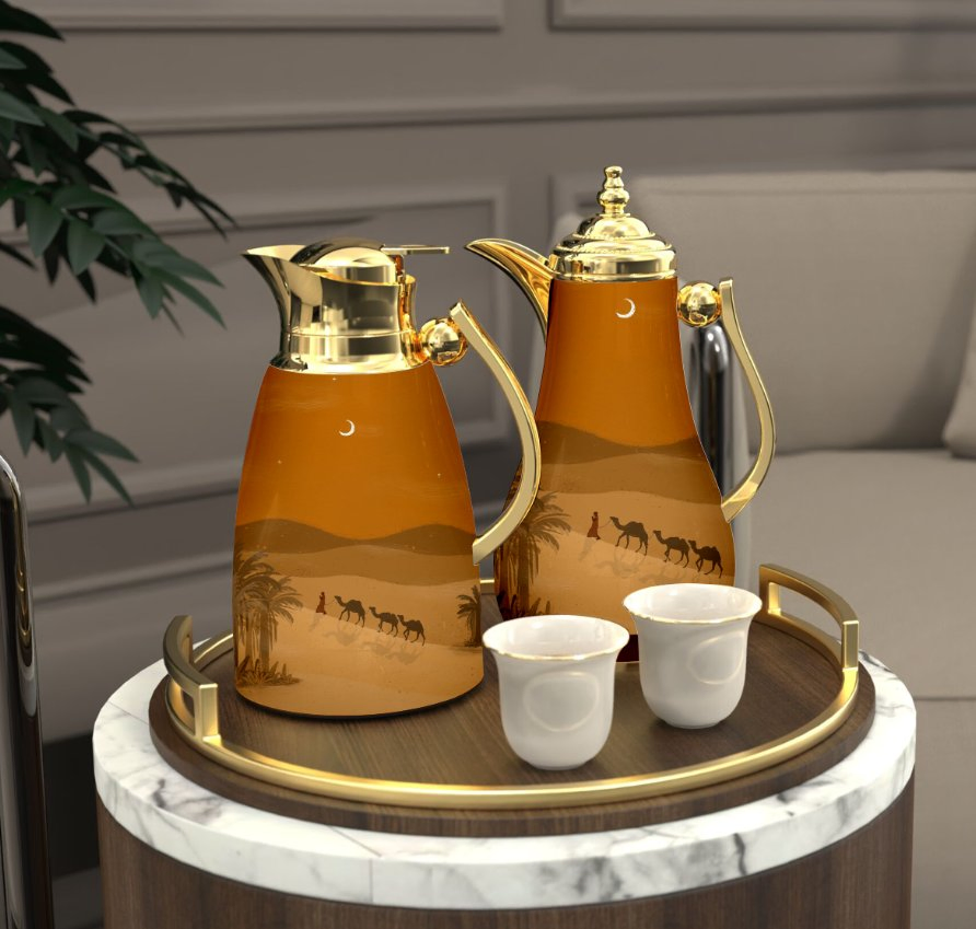 Даалла из нержавеющей стали с розовой стеклянной колбой