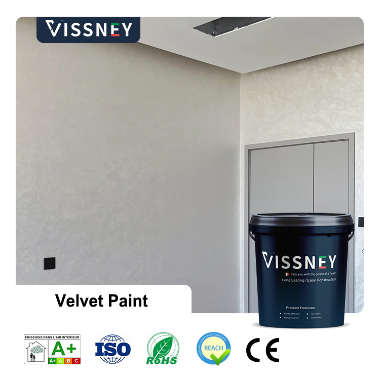 Vissney Velvet Wall Paint Premium Coating for Elegant Interior Wall and Home Designs