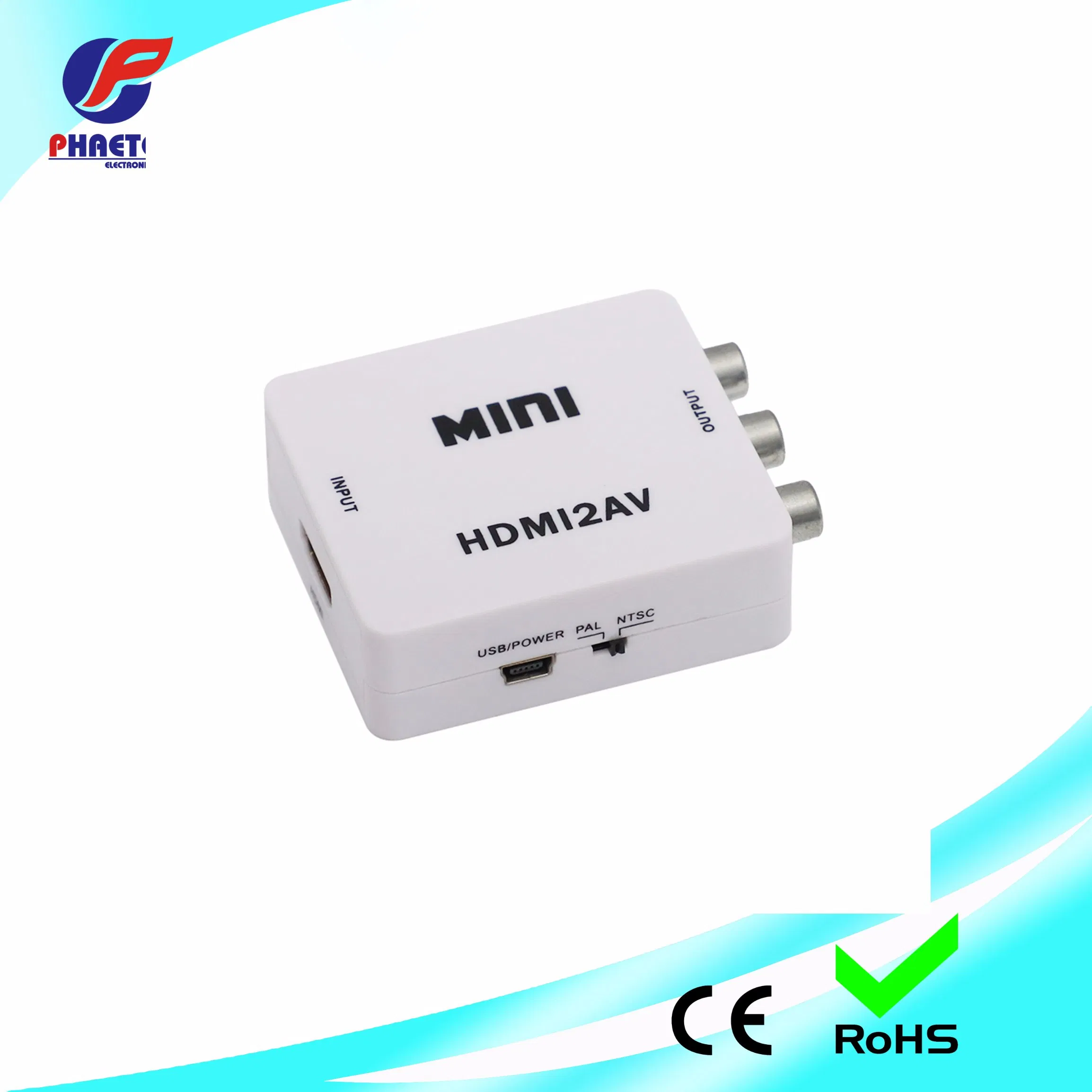 Конвертер HDMI в AV RCA, портативный, 1080P