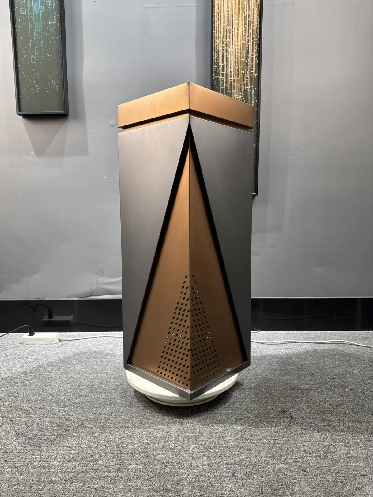 Outdoor Park Steel Dual Garbage Trash Can Outside Street Rubbish Waste Bin