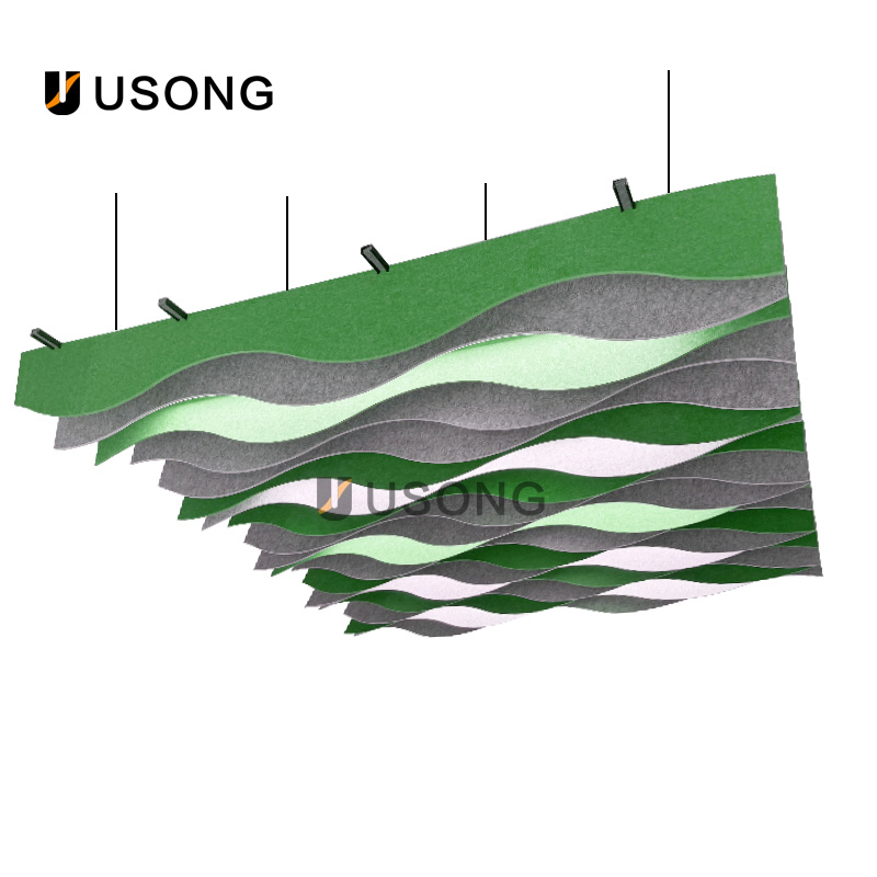 Acoustic Ceiling Wave Felt Panels - B1 Fire Safety, Usong Quality