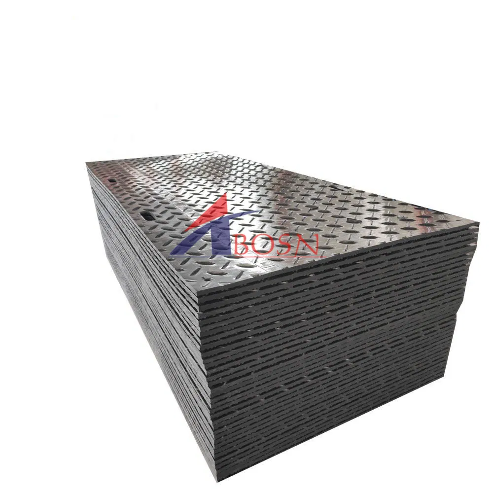 HDPE Black Two Sides Textured Traction Mats Ground Protection Mats