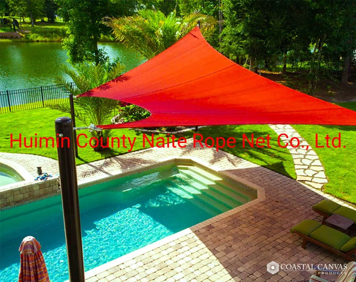 Fireproof Waterproof Rectangle Triangle Square LDPE Coated Sun Shade Net Canopy Sun Shade Sail Fences Nets for Outdoor Pools Privacy Camp Greenhouse