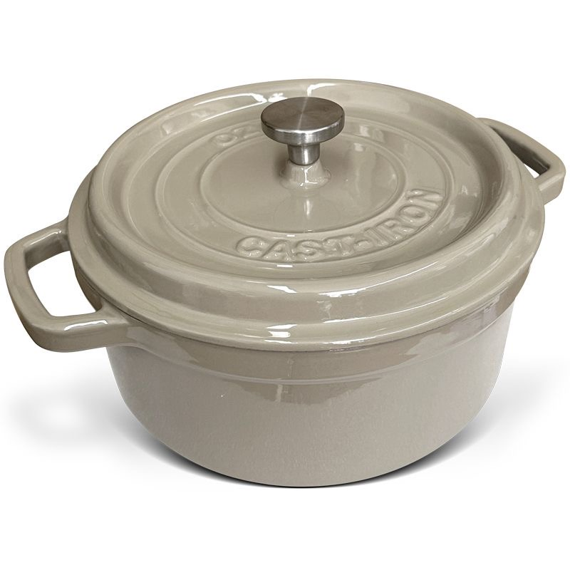 Эмалированная кастрюля-жаровня 3л, чугунная