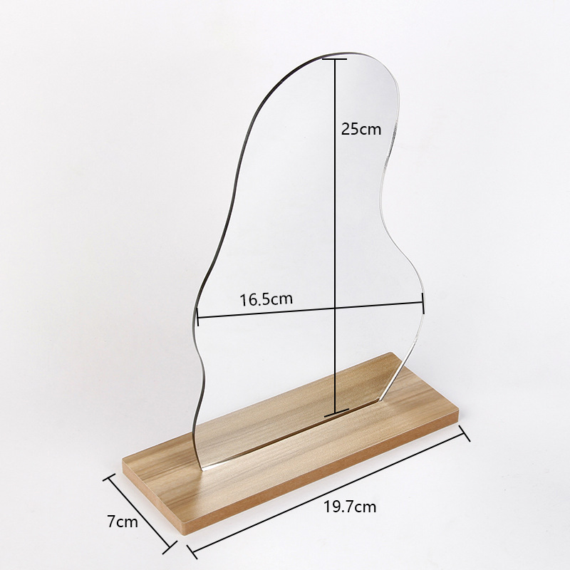 Wooden Base Cosmetic De Maquillaje Acrylic Decoration Makeup Mirror