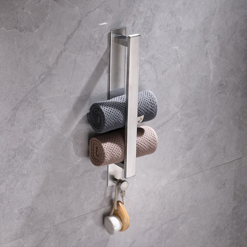 High Quality Brushed Nickel SUS 304 Stainless Steel Bathroom Accessories Towel Bar with Holder