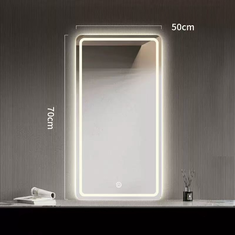 Floating Sensor Bathroom Mirror! Nano Anti-Fog + IP67 Waterproof, Always Clear and Bright During Your Washing Routine.