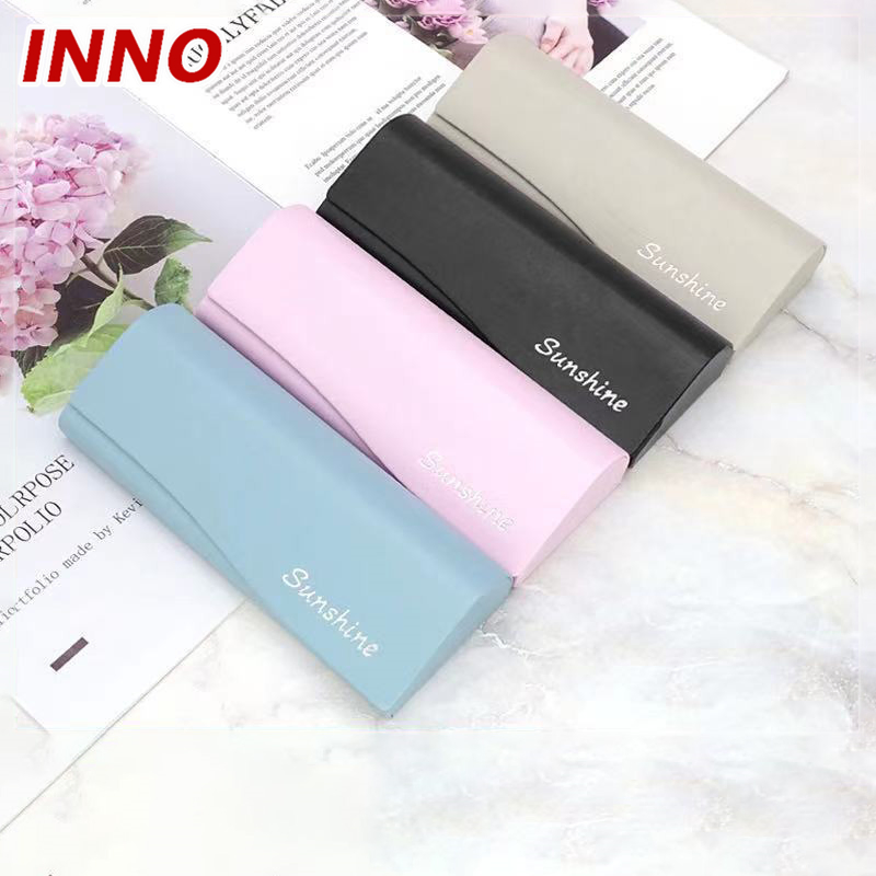 Inno-T170 Manufacturer Direct Selling Macaroon Colour PU Leather Hard Glasses Case; Free Custom Logo Eco-Friendly