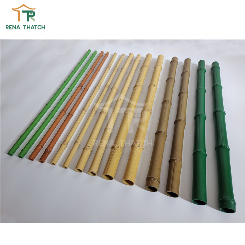 Fire Retardant Synthetic Bamboo Plastic Full Round Bamboo Pole Artificial Bamboo Stick Pole