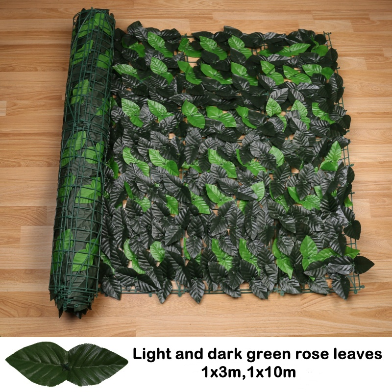 Factory Price Artificial Hedges IVY Leaves Privacy Wire Backing Green Wall Fence for Garden