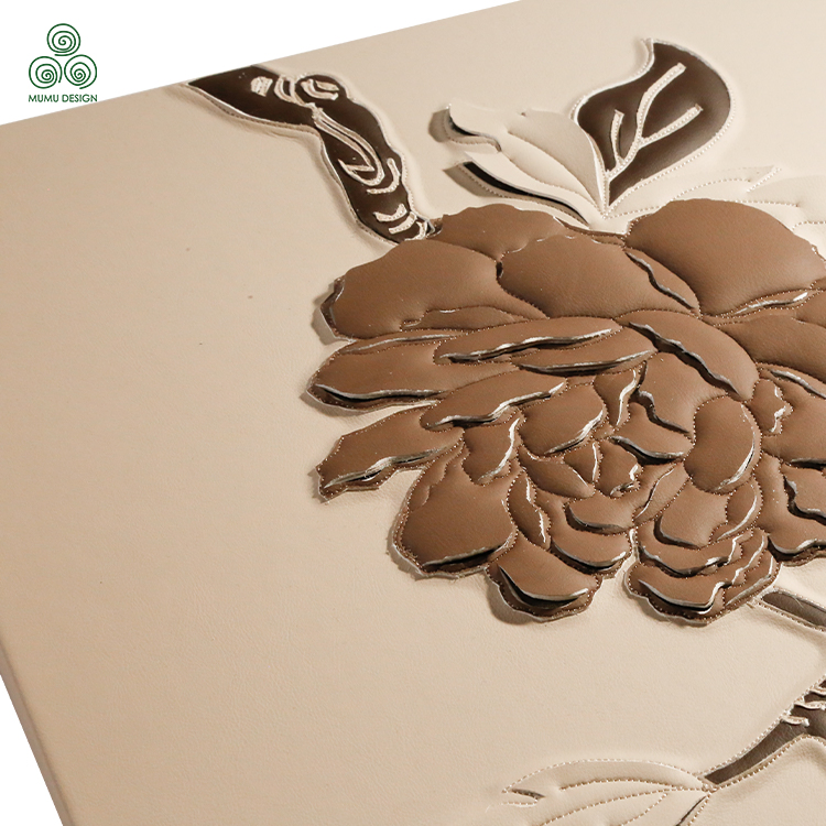 Precision Leather Wall Art with Intricate Patterns and Shadow Play Effects