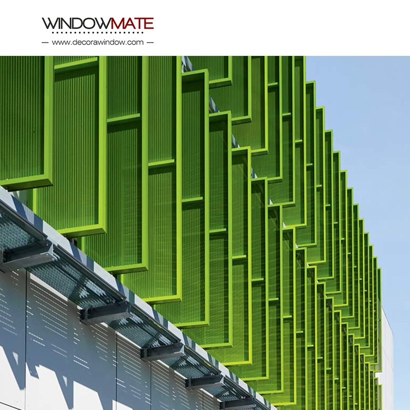 Hotel Project Building Facade Louver Aluminium Electric Sunshade Louver