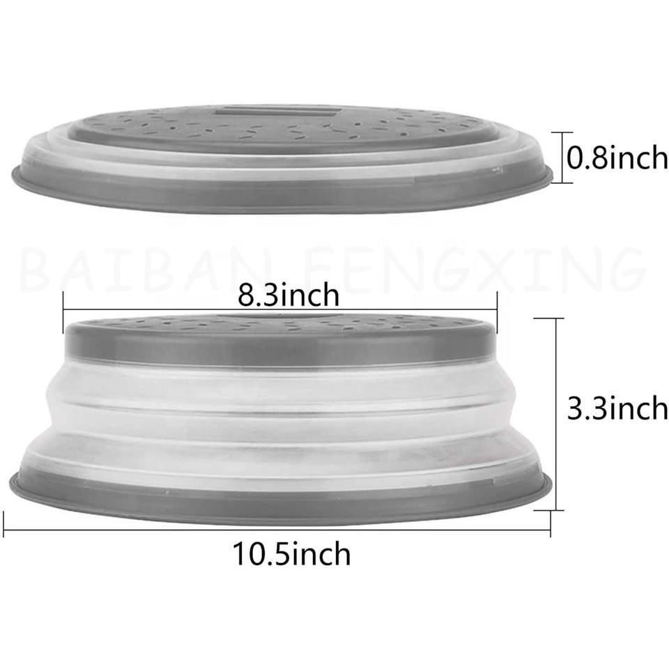 Kitchen Tool Heat Resistant Prevent Food Splatter Cover Magnetic Microwave Oven Dish Plate Cover