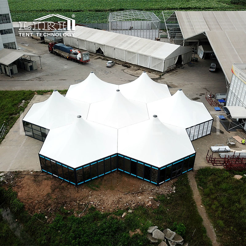 Outdoor Combine Hexagon Modular Housing Canopy Event Shop Tents